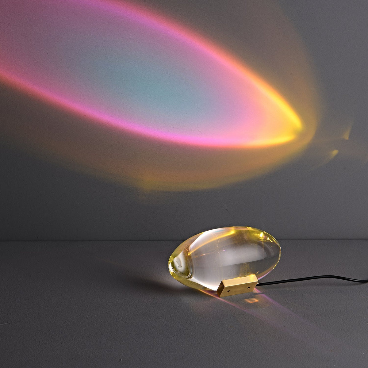 LED Desk Lamp Chrome Oval Crystal Glass 6.3 in Adjustable Color Temperature 3000K 4000K 6000K Bedside Accent Light for Bedroom Living Room O