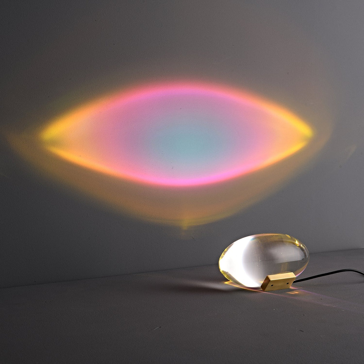 LED Desk Lamp Chrome Oval Crystal Glass 6.3 in Adjustable Color Temperature 3000K 4000K 6000K Bedside Accent Light for Bedroom Living Room O