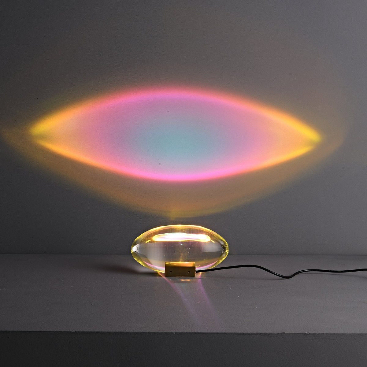LED Desk Lamp Chrome Oval Crystal Glass 6.3 in Adjustable Color Temperature 3000K 4000K 6000K Bedside Accent Light for Bedroom Living Room O