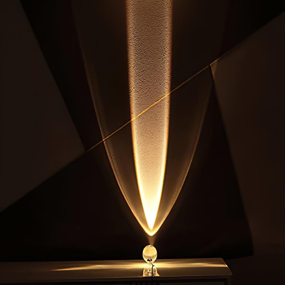 LED Desk Lamp Chrome Oval Crystal Glass 6.3 in Adjustable Color Temperature 3000K 4000K 6000K Bedside Accent Light for Bedroom Living Room O