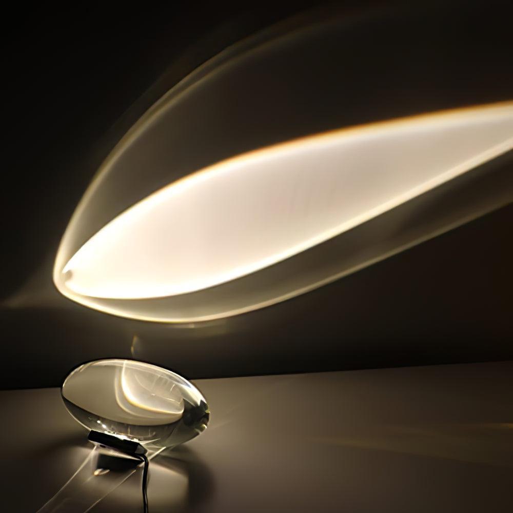 LED Desk Lamp Chrome Oval Crystal Glass 6.3 in Adjustable Color Temperature 3000K 4000K 6000K Bedside Accent Light for Bedroom Living Room O