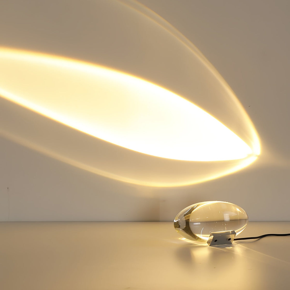 LED Desk Lamp Chrome Oval Crystal Glass 6.3 in Adjustable Color Temperature 3000K 4000K 6000K Bedside Accent Light for Bedroom Living Room O