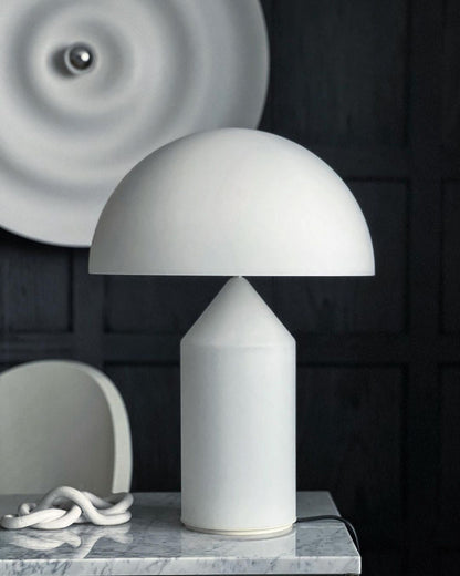 Metal Architectural Accent Lamp 14 in Sculptural Shape Soft Glow Nightstand Light Bedroom Side Table Decor Modern Minimal Home Office