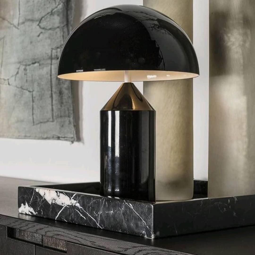 Metal Architectural Accent Lamp 14 in Sculptural Shape Soft Glow Nightstand Light Bedroom Side Table Decor Modern Minimal Home Office