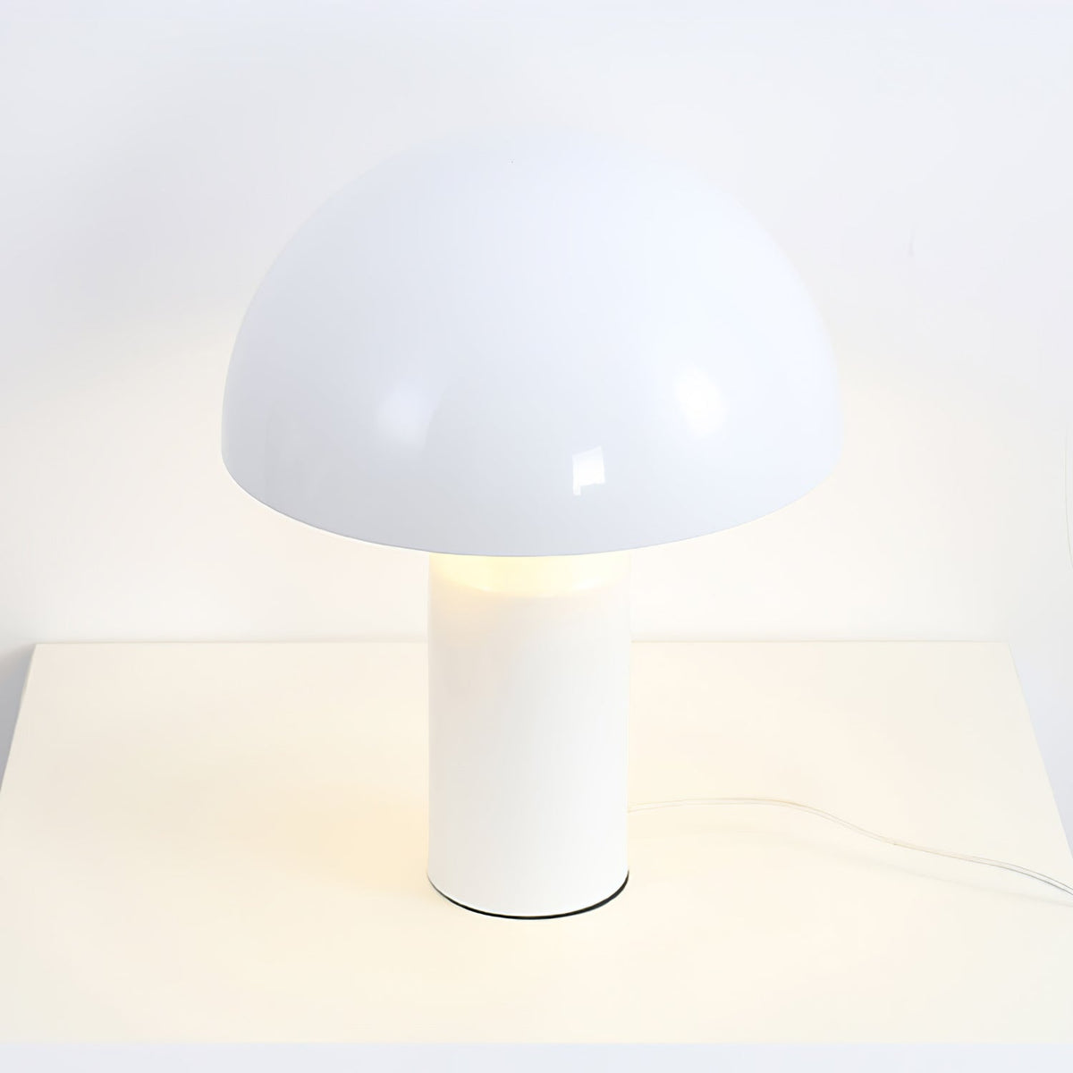 Metal Architectural Accent Lamp 14 in Sculptural Shape Soft Glow Nightstand Light Bedroom Side Table Decor Modern Minimal Home Office