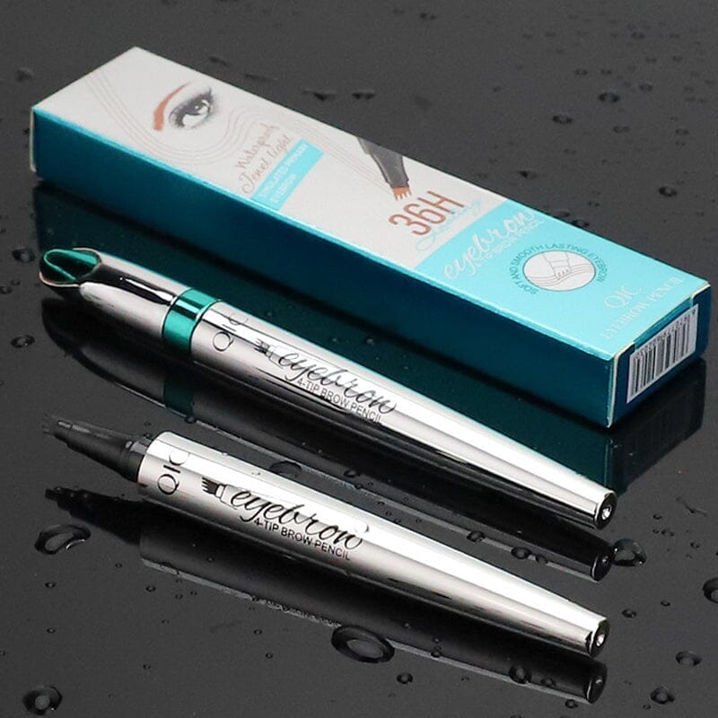 Four-Tip Eyebrow Pen Hair-Like Strokes Smudge-Proof Long-Wear Natural Brow Definer Tool for Sparse Thin Patchy Brows Women Daily Makeup