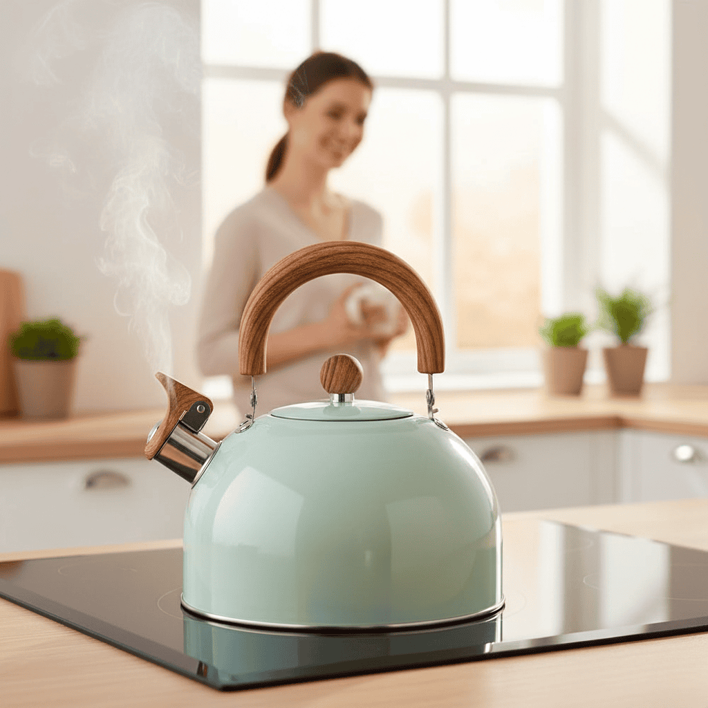 STEAMORA – 2.5L Whistling Kettle Stainless Steel Heat Resistant Handle