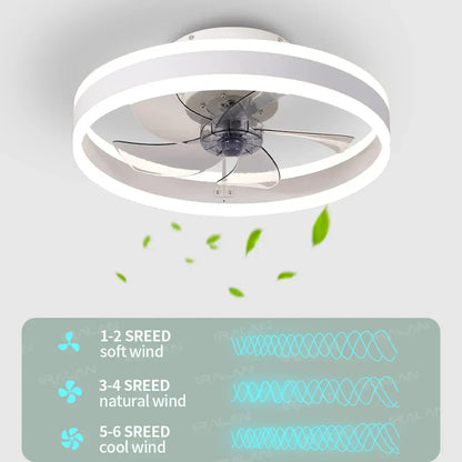 Aura | Modern Ceiling Fan Light with Whisper-Quiet Motor | Stylish Illumination for Comfort