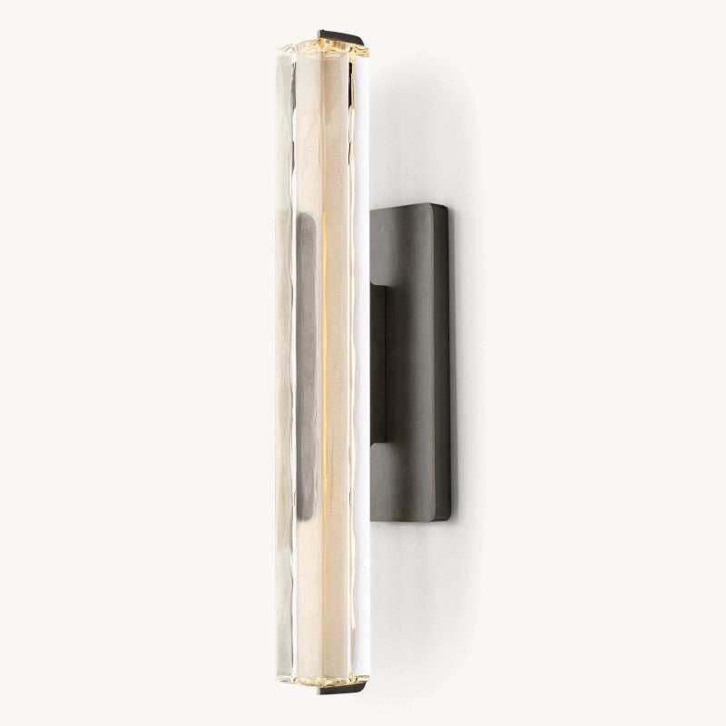 Crystal Wall Sconce Light Fixture with Brass Finish for Living Room Entryway Bedroom Hallway Dining Room Modern LED Lighting