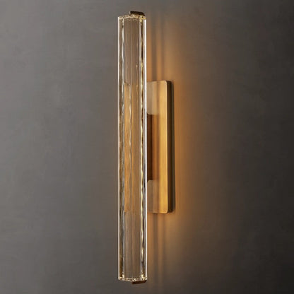 Crystal Wall Sconce Light Fixture with Brass Finish for Living Room Entryway Bedroom Hallway Dining Room Modern LED Lighting