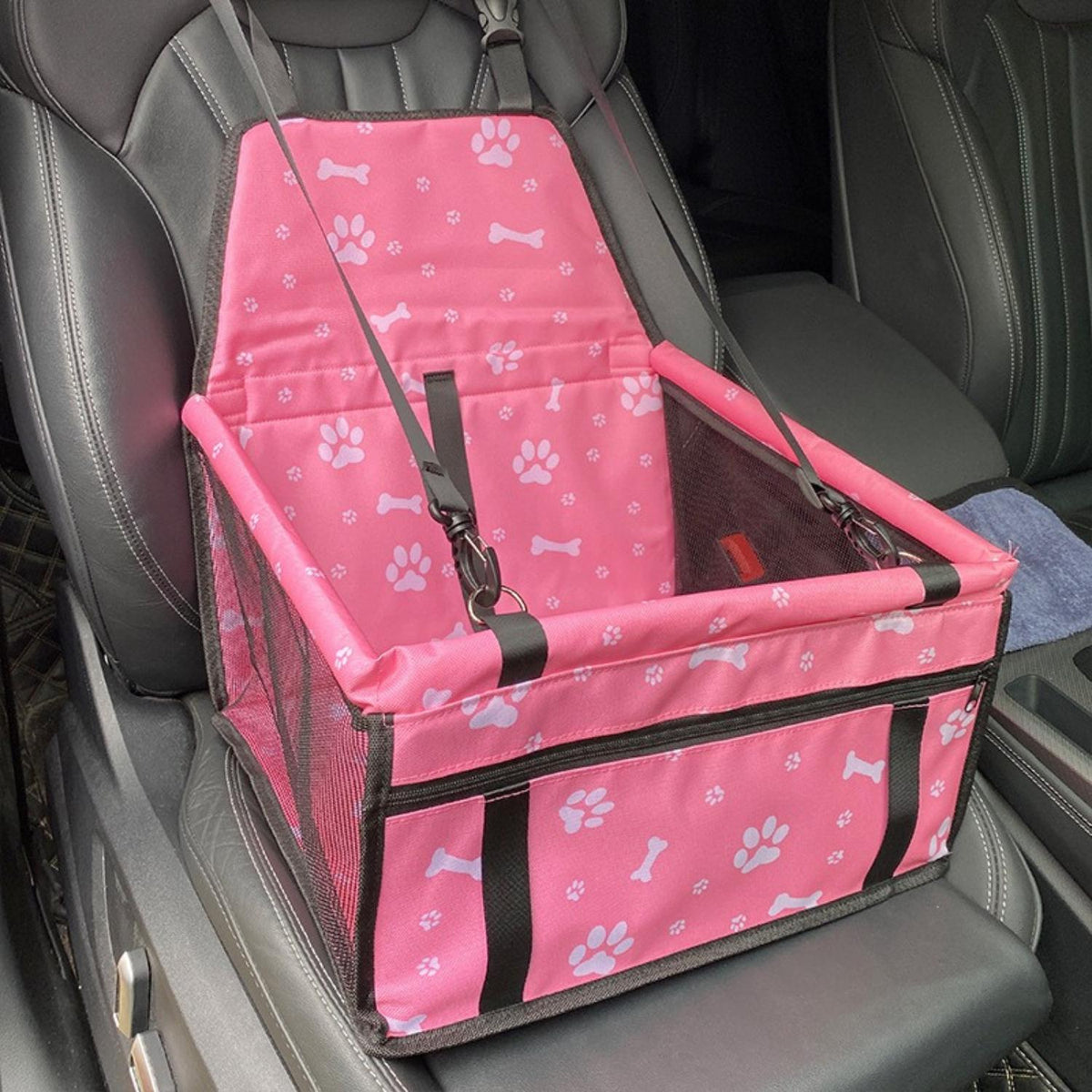 AutoPaw | Elevated Dog Car Seat with Waterproof Fabric & Anti-Slip Base | Safe Travel Solution for Dogs