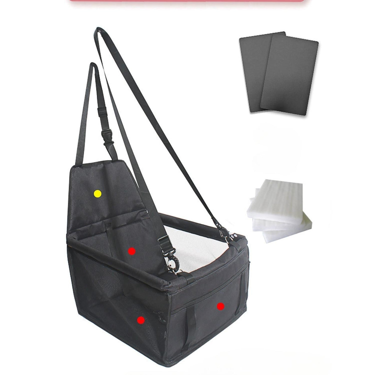 AutoPaw | Elevated Dog Car Seat with Waterproof Fabric & Anti-Slip Base | Safe Travel Solution for Dogs