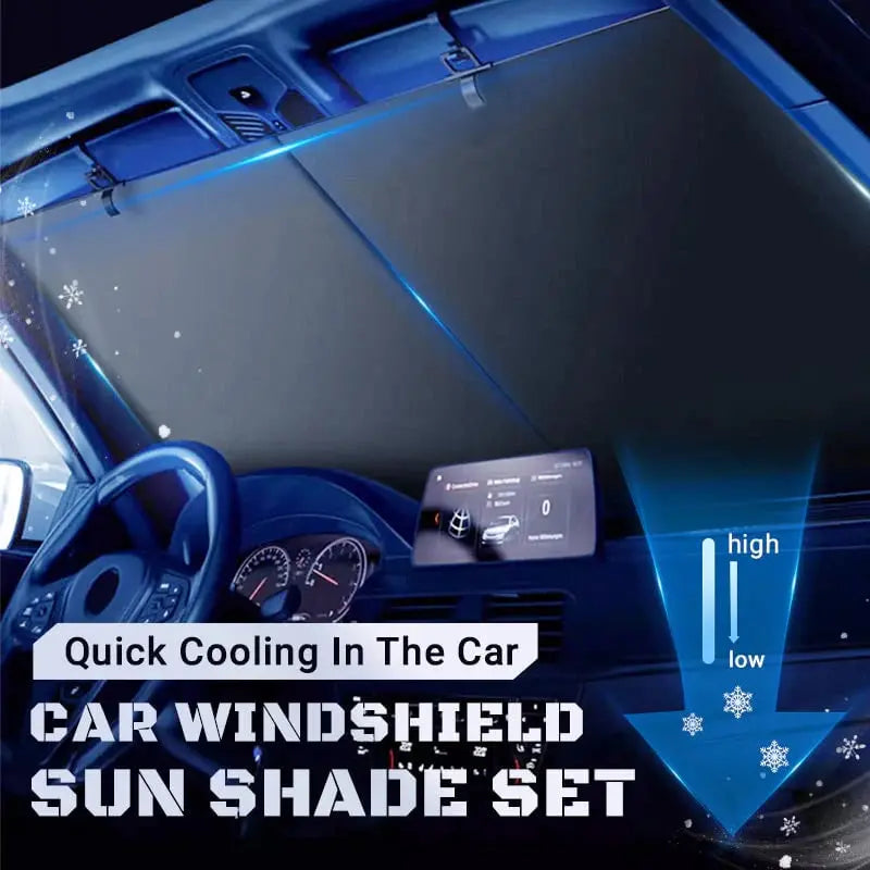 Ortekor AutoShield | Car Windshield Sun Shade with Heat Shield & Quick Cooling | Protects Interior from UV Rays