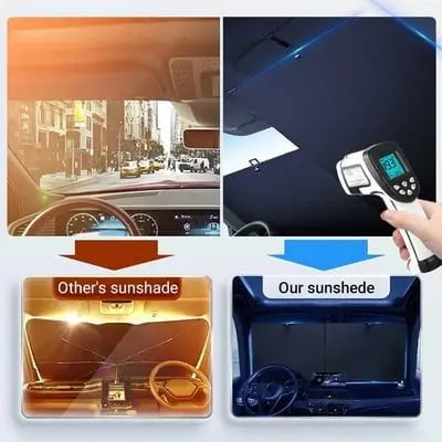 Ortekor AutoShield | Car Windshield Sun Shade with Heat Shield & Quick Cooling | Protects Interior from UV Rays