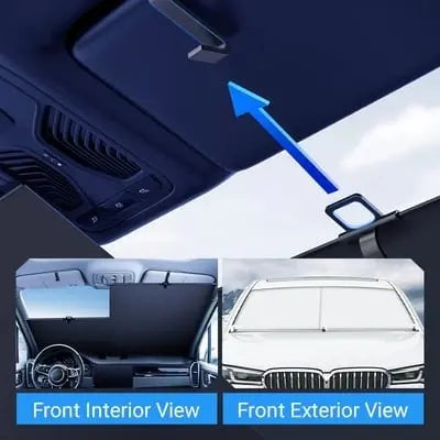 Ortekor AutoShield | Car Windshield Sun Shade with Heat Shield & Quick Cooling | Protects Interior from UV Rays