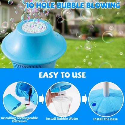 Bubble Machine for Kids, Automatic Bubble Blower with Adjustable Height Stand, Party Bubble Machine for Outdoor Fun