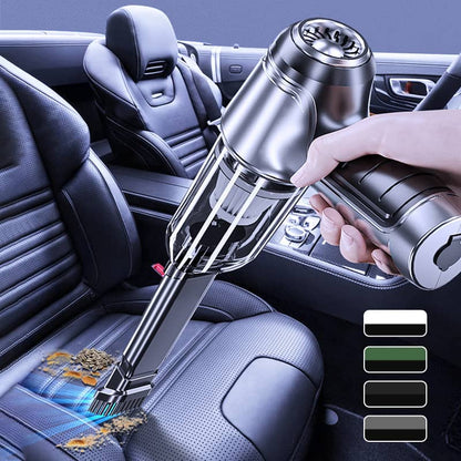 Cordless Handheld Vacuum Cleaner for Car & Home Use with Strong Suction Power, 3-in-1 Functions & Multiple Attachments for Upholstery Seats