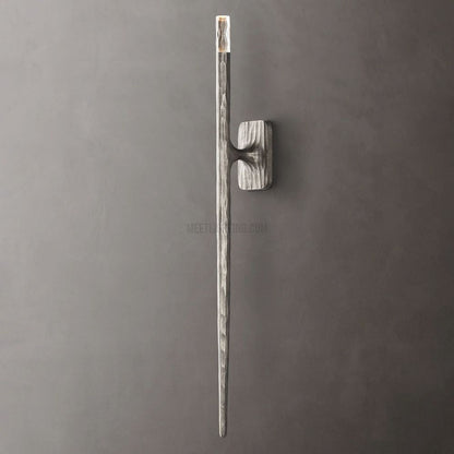 Tubular Wall Light Fixture – Forged Metal Finish – 20" or 36" Vertical Design – G9 LED Included – Bedroom Hallway Living Room Entryway
