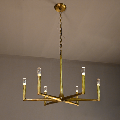 Handcrafted Metal Circle Chandelier Statement Lighting for Dining Room & Foyer 36-72 Inch