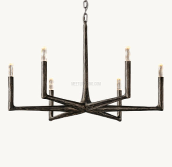Handcrafted Metal Circle Chandelier Statement Lighting for Dining Room & Foyer 36-72 Inch