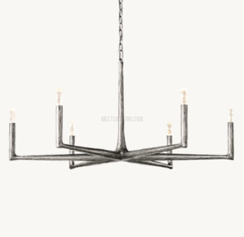 Handcrafted Metal Circle Chandelier Statement Lighting for Dining Room & Foyer 36-72 Inch