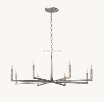 Handcrafted Metal Circle Chandelier Statement Lighting for Dining Room & Foyer 36-72 Inch