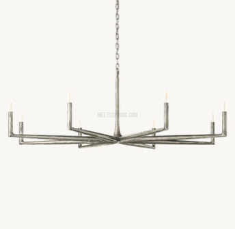 Handcrafted Metal Circle Chandelier Statement Lighting for Dining Room & Foyer 36-72 Inch