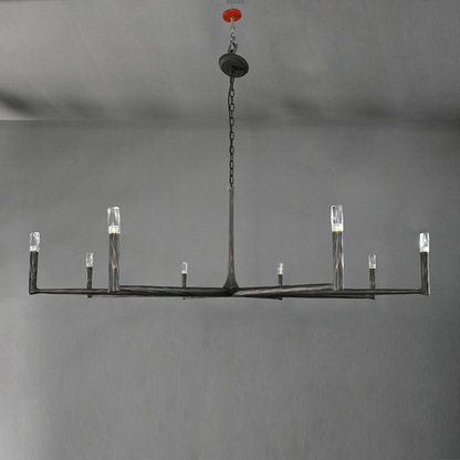 Handcrafted Metal Circle Chandelier Statement Lighting for Dining Room & Foyer 36-72 Inch