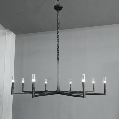 Handcrafted Metal Circle Chandelier Statement Lighting for Dining Room & Foyer 36-72 Inch