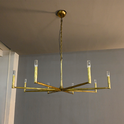 Handcrafted Metal Circle Chandelier Statement Lighting for Dining Room & Foyer 36-72 Inch