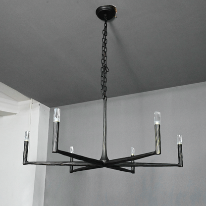 Handcrafted Metal Circle Chandelier Statement Lighting for Dining Room & Foyer 36-72 Inch