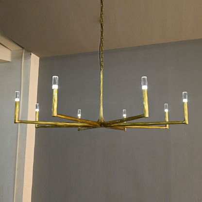 Handcrafted Metal Circle Chandelier Statement Lighting for Dining Room & Foyer 36-72 Inch
