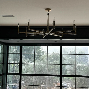 Handcrafted Metal Circle Chandelier Statement Lighting for Dining Room & Foyer 36-72 Inch