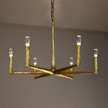 Handcrafted Metal Circle Chandelier Statement Lighting for Dining Room & Foyer 36-72 Inch