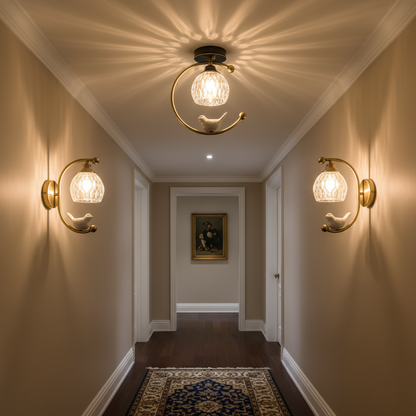 AvianGlow | Charming Elegant Ceramic Ceiling Light Fixture