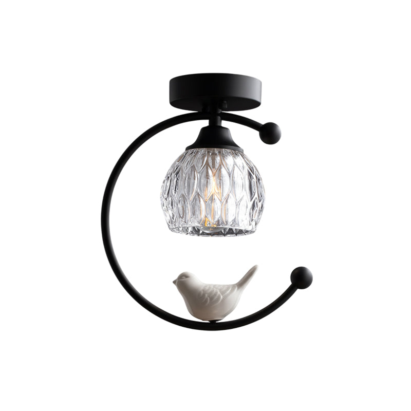 AvianGlow | Charming Elegant Ceramic Ceiling Light Fixture