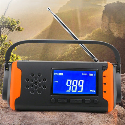 Emergency Radio | Rechargeable Hand Crank Radio with LED Flashlight & SOS Alarm | 4000mAh Power Bank for Outdoor Safety