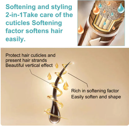 Keratin Smoothing Treatment Cream for Frizzy Curly Hair — Deep Conditioning Mask for Salon-Quality Straightening at Home — Nourishing