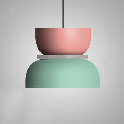Adjustable Metal Hanging Lamp 12 inches Vibrant Two-Tone Finish Hardwired Ceiling Fixture for Bedroom Living Room Dining Area Contemporary O