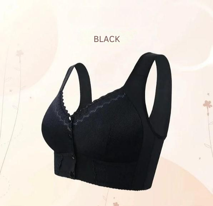 Front-Closure Wireless Bra Soft Cotton Support Women's Everyday Comfort Hook Clasp No-Underwire Plus Size Full Coverage