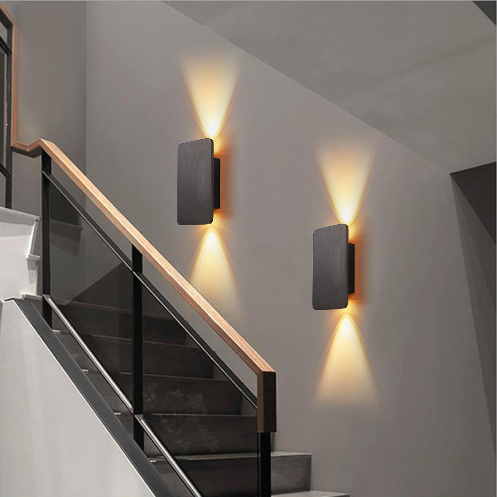 Square Metal Wall Sconce LED Light for Bedroom Living Room Hallway Modern Geometric Fixture Indoor Ambient Lighting Hardwired Home Decor