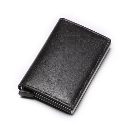 Slim Aluminum Wallet with RFID Protection & Money Clip for Cards and Cash