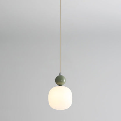 Glass Pendant Light G9 Socket Scandinavian Design Adjustable Cord Resin Frame Modern Ceiling Fixture for Dining Room Bedroom Kitchen