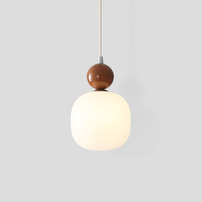Glass Pendant Light G9 Socket Scandinavian Design Adjustable Cord Resin Frame Modern Ceiling Fixture for Dining Room Bedroom Kitchen