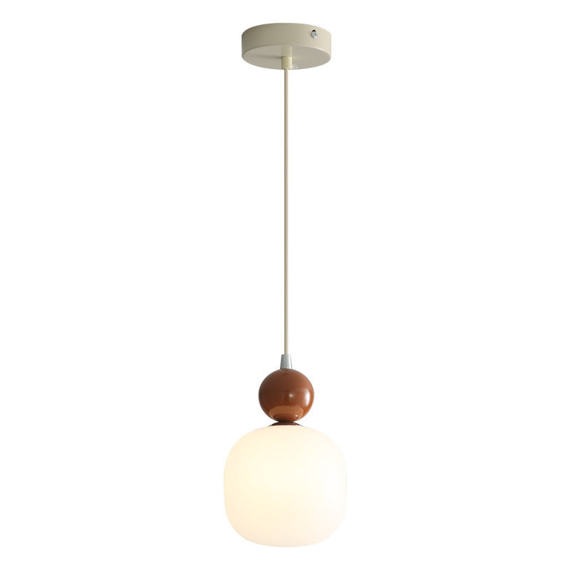 Glass Pendant Light G9 Socket Scandinavian Design Adjustable Cord Resin Frame Modern Ceiling Fixture for Dining Room Bedroom Kitchen