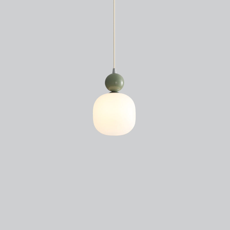 Glass Pendant Light G9 Socket Scandinavian Design Adjustable Cord Resin Frame Modern Ceiling Fixture for Dining Room Bedroom Kitchen