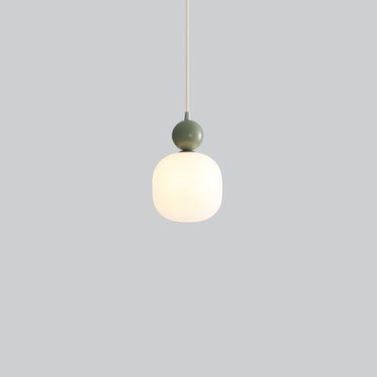 Glass Pendant Light G9 Socket Scandinavian Design Adjustable Cord Resin Frame Modern Ceiling Fixture for Dining Room Bedroom Kitchen