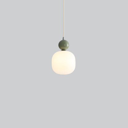 Glass Pendant Light G9 Socket Scandinavian Design Adjustable Cord Resin Frame Modern Ceiling Fixture for Dining Room Bedroom Kitchen