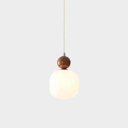 Glass Pendant Light G9 Socket Scandinavian Design Adjustable Cord Resin Frame Modern Ceiling Fixture for Dining Room Bedroom Kitchen