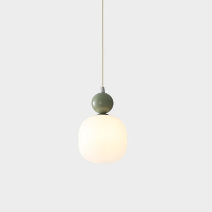 Glass Pendant Light G9 Socket Scandinavian Design Adjustable Cord Resin Frame Modern Ceiling Fixture for Dining Room Bedroom Kitchen